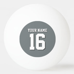 Bolinha De Ping Pong Equipe Jersey de Cinzas de carvão