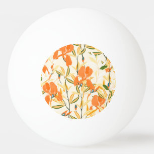 Bolinha De Ping Pong Erris de laranja: padrão floral uniforme