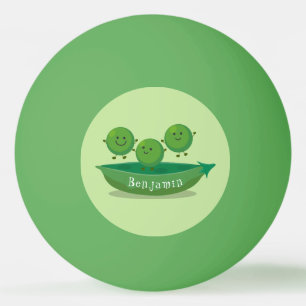 Bolinha De Ping Pong Ervilhas de salto bonitas na ilustração de desenho