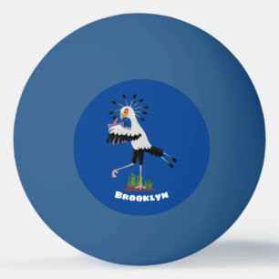 Bolinha De Ping Pong Escrivado, secretário de pássaros escrevendo carto