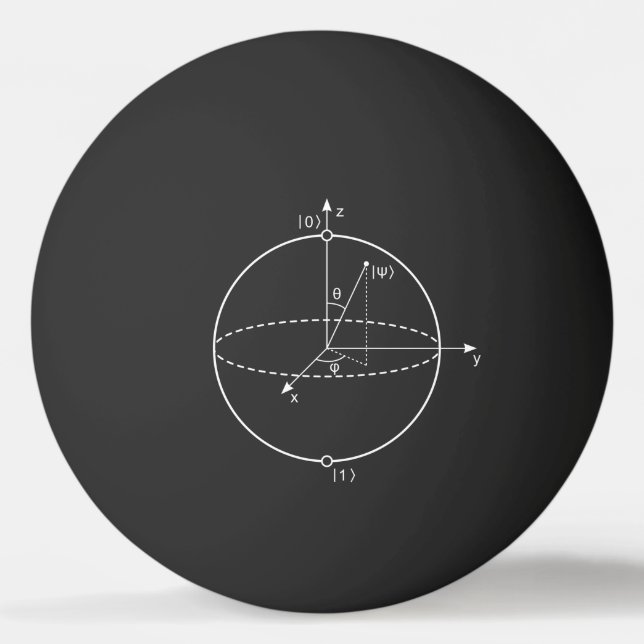Bolinha De Ping Pong Esfera de Bloqueio | Física Quântica (Qubit) / Mat (Frente)