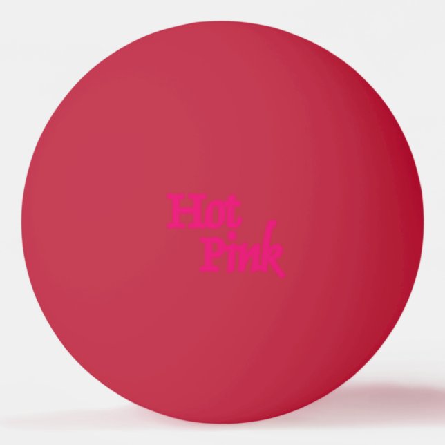 Bolinha De Ping Pong Esfera vermelha de pingue-pongue de 1 estrela rosa (Frente)