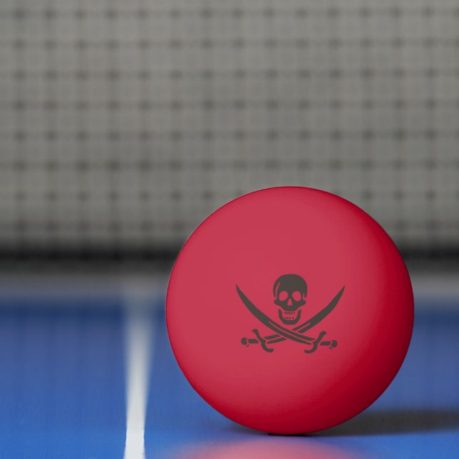 Bolinha De Ping Pong Espadas de crânio de obsidiana Bandeira pirata de  (Líquido)