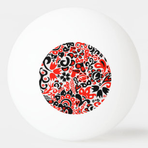 Bolinha De Ping Pong Espetáculo floral de arte popular ucraniana