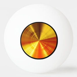 Bolinha De Ping Pong Espiral Dourado Metálico