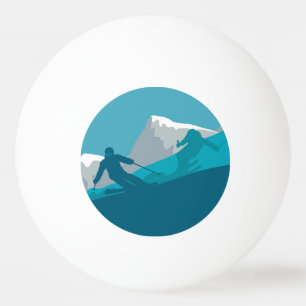 Bolinha De Ping Pong Esqui alpino de montanha