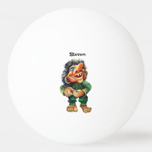 Bolinha De Ping Pong Estandinava - Troll Engraçado Ilustração de Aquare