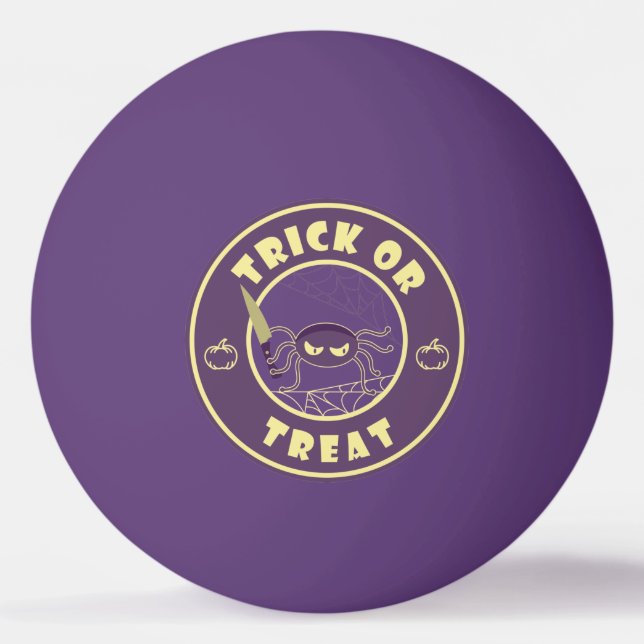 Bolinha De Ping Pong Estilo Starbucks para a aranha do halloween (Frente)