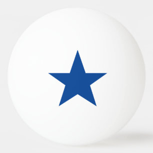 Bolinha De Ping Pong Estrela Azul em Branco