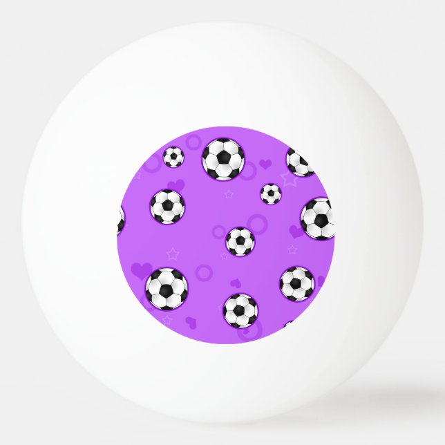 Bolinha De Ping Pong Estrela de futebol roxa bonito (Frente)