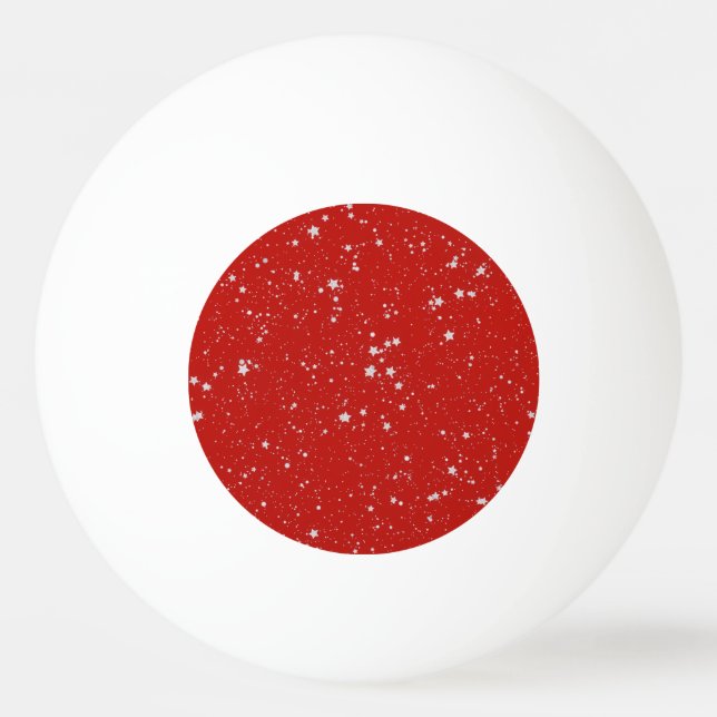 Bolinha De Ping Pong Estrelas do brilho - vermelho de prata (Frente)