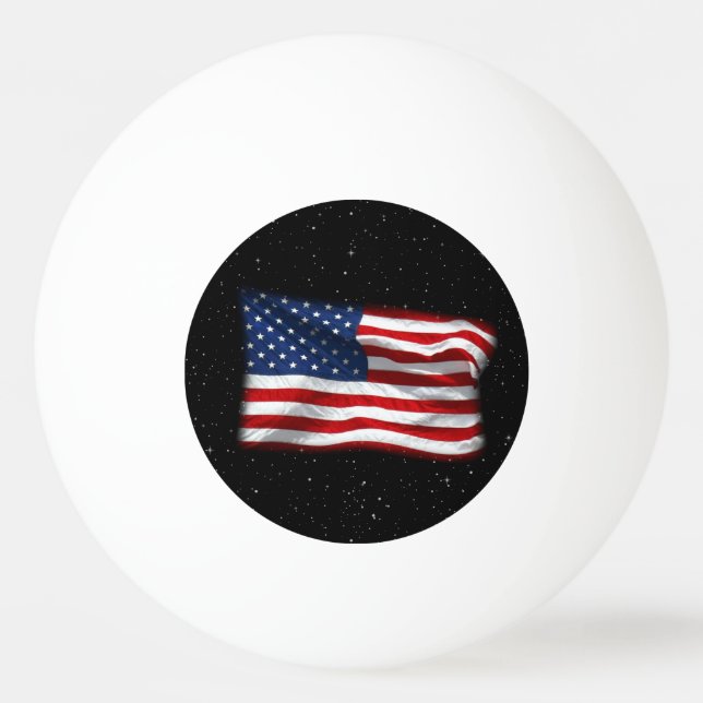 Bolinha De Ping Pong Estrelas e Stripes Bandeira Americana Patriótica (Frente)