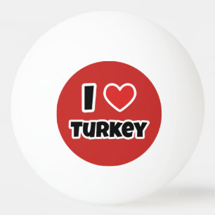 Bolinha De Ping Pong Eu amo a Turquia