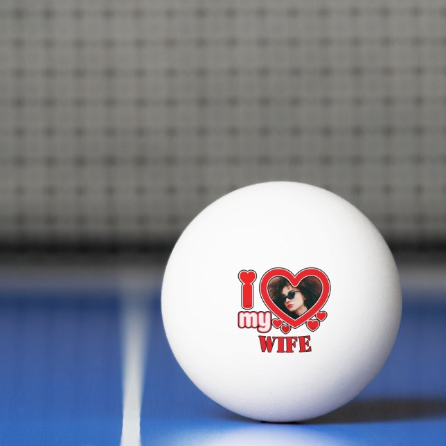 Bolinha De Ping Pong Eu Amo Minha Esposa Personalizada (Líquido)