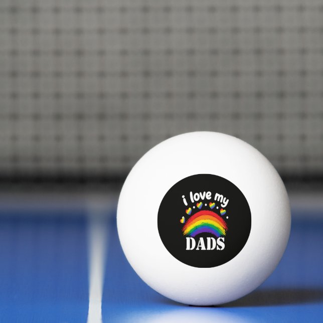 Bolinha De Ping Pong Eu Amo o Orgulho Arco-Íris do Meu Pai (Líquido)