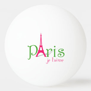 Bolinha De Ping Pong Eu amo Paris