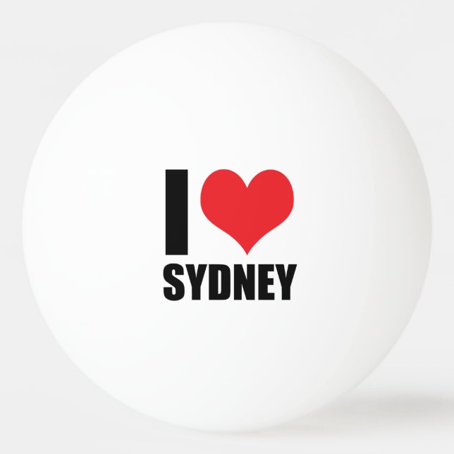 Bolinha De Ping Pong Eu amo Sydney (Frente)