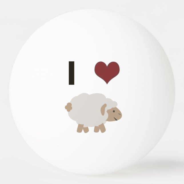 Bolinha De Ping Pong Eu coração (amor) Ewe (você) (Frente)