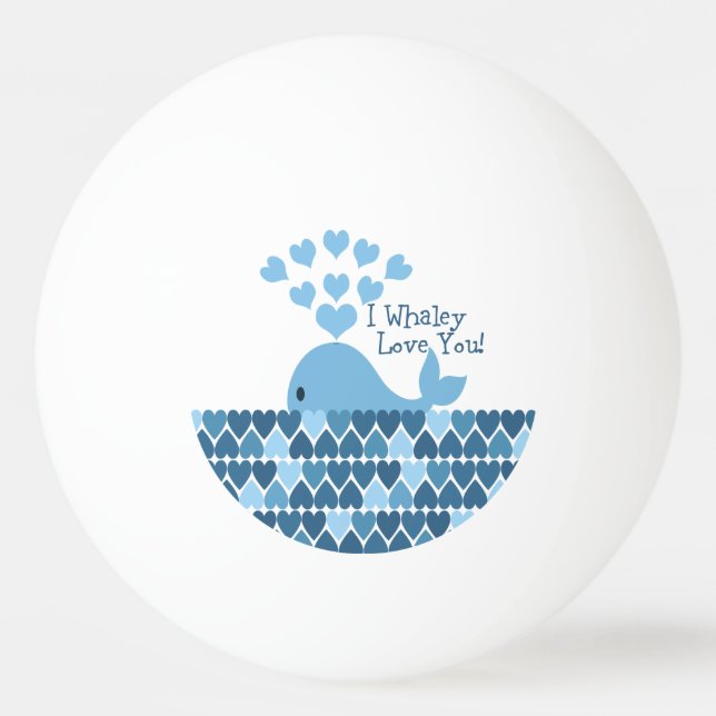 Bolinha De Ping Pong Eu Te Amo! Azul (Frente)