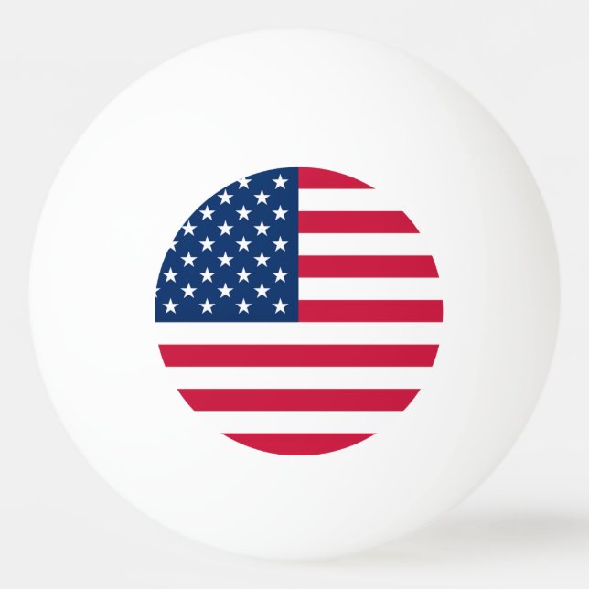 Bolinha De Ping Pong EUA Flag Ping Pong Ball Estados Unidos da América (Frente)