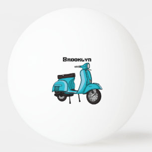 Bolinha De Ping Pong Exemplo de desenho animado de motocicleta em forma