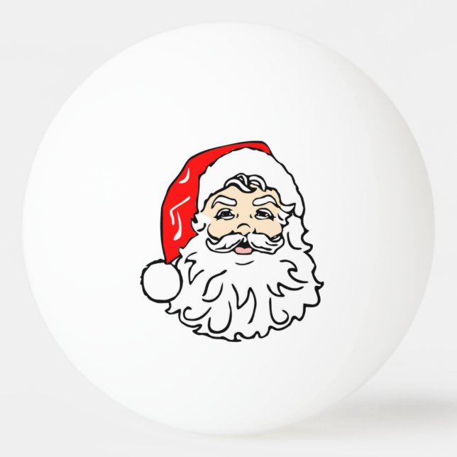 Bolinha De Ping Pong Face de Papai Noel (Frente)