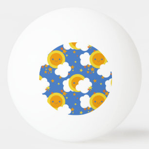 Bolinha De Ping Pong Falln Kawaii Moon, Estrelas, Sol