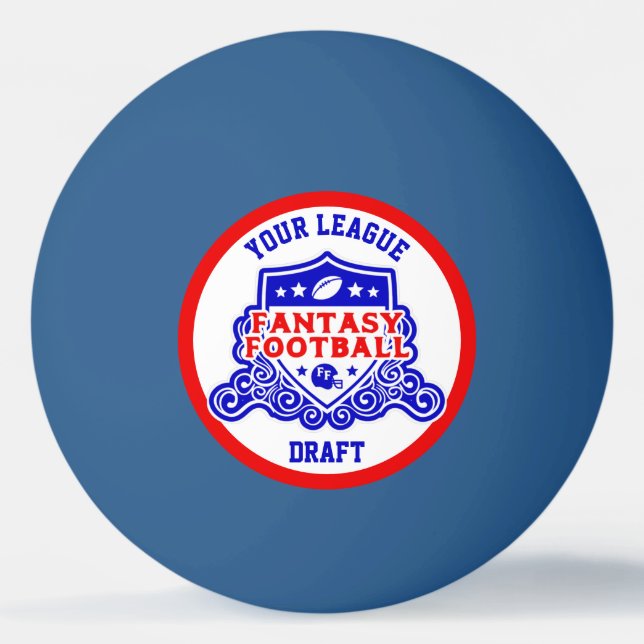 Bolinha De Ping Pong Fantasy Futebol Emblem Draft Pick Lotery (Frente)