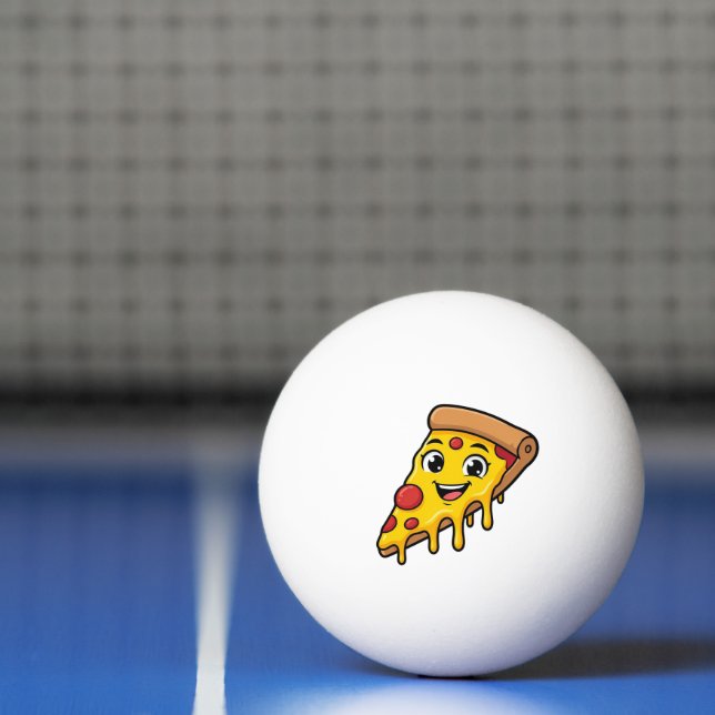 Bolinha De Ping Pong Fatia de Pizza Feliz e Divertida com Queijo Elásti (Líquido)