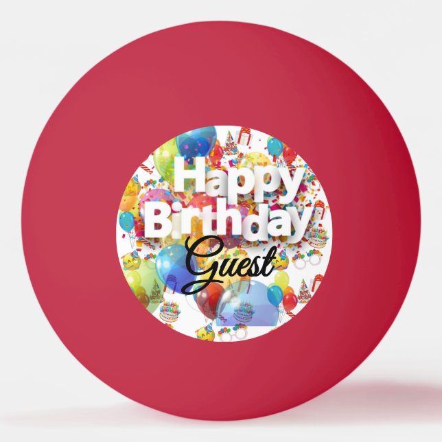 Bolinha De Ping Pong Favor de Aniversário Infantil (Frente)