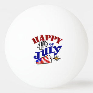 Bolinha De Ping Pong Feliz 4 de julho