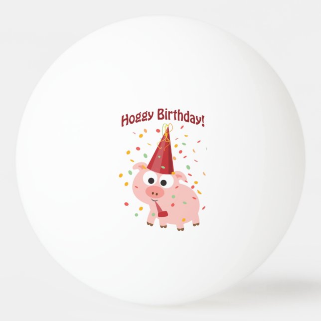 Bolinha De Ping Pong Feliz aniversário! (Frente)