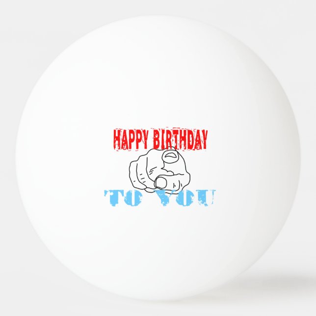 Bolinha De Ping Pong Feliz Aniversário Para Você (Frente)
