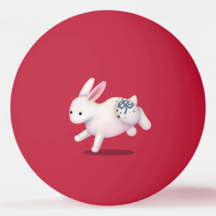 Bolinha De Ping Pong "Feliz ano novo" no coelho bote chinês