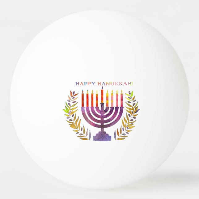 Bolinha De Ping Pong Feliz Hanukkah Ping Pong Balls (Frente)