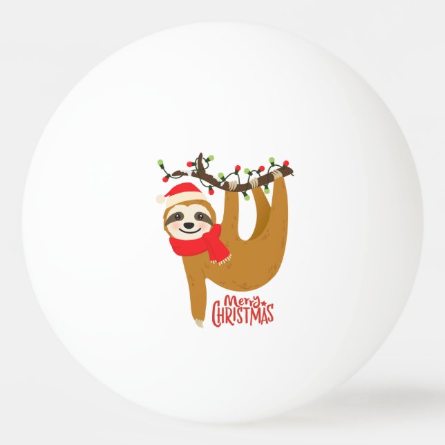 Bolinha De Ping Pong Feliz Natal Feriados Festivos Bonitos (Frente)