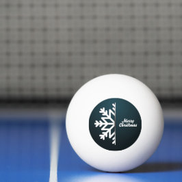 Bolinha De Ping Pong Feliz Natal Floco de Neve Azul