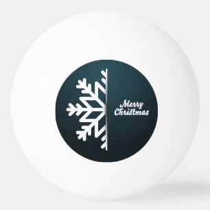 Bolinha De Ping Pong Feliz Natal Floco de Neve Azul