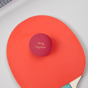 Bolinha De Ping Pong Feliz Natal Vermelho, Mesa de Natal Dourado Tênis