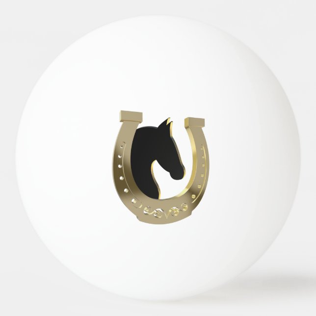 Bolinha De Ping Pong Ferradura dourada (Frente)