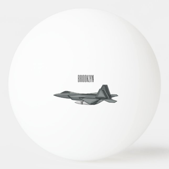 Bolinha De Ping Pong Fighter aircraft cartoon illustration (Frente)