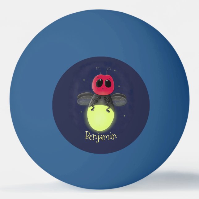 Bolinha De Ping Pong Figura de desenho animado com inseto de raio (Frente)