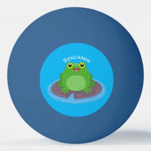 Bolinha De Ping Pong Figura de desenho animado do sapo verde-bonito