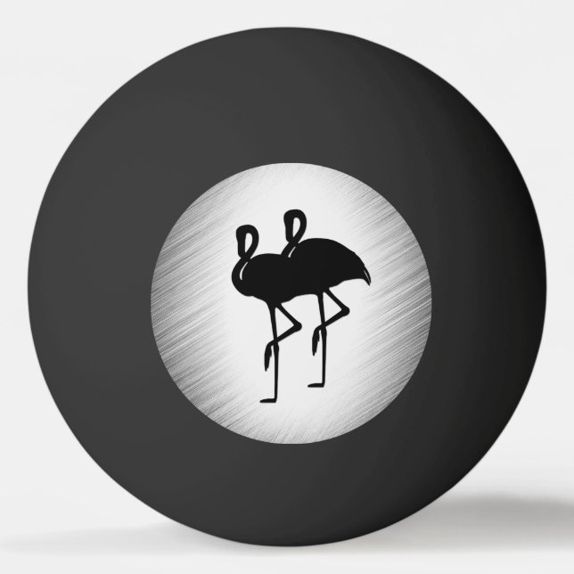 Bolinha De Ping Pong Flamingo Negro e Branco (Frente)