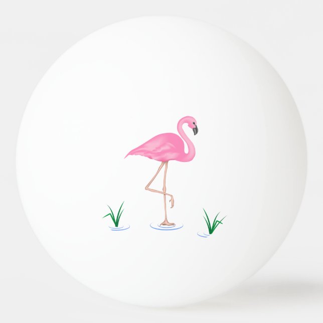 Bolinha De Ping Pong Flamingo Rosa (Frente)