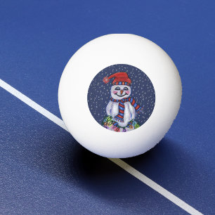 Bolinha De Ping Pong Flocos de neve de sorriso do boneco de neve das