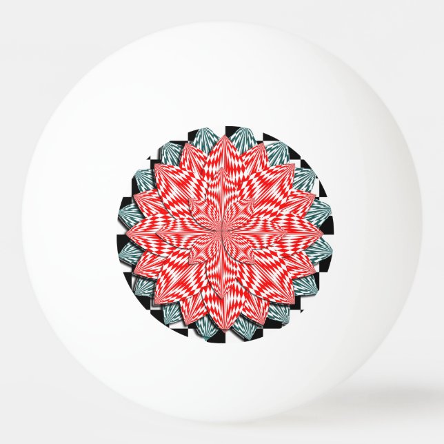Bolinha De Ping Pong Flor digital por Kenneth Yoncich (Frente)