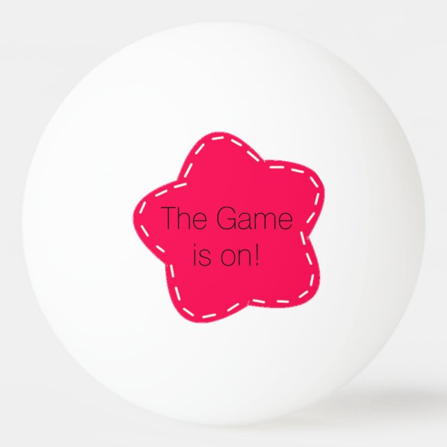 Bolinha De Ping Pong Flor rosa com pino pino discando (Verso)