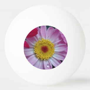 Bolinha De Ping Pong Flor rosa e amarela