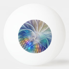 Bolinha De Ping Pong Floral Fantasy, Colorful Abstract Fractal Flower